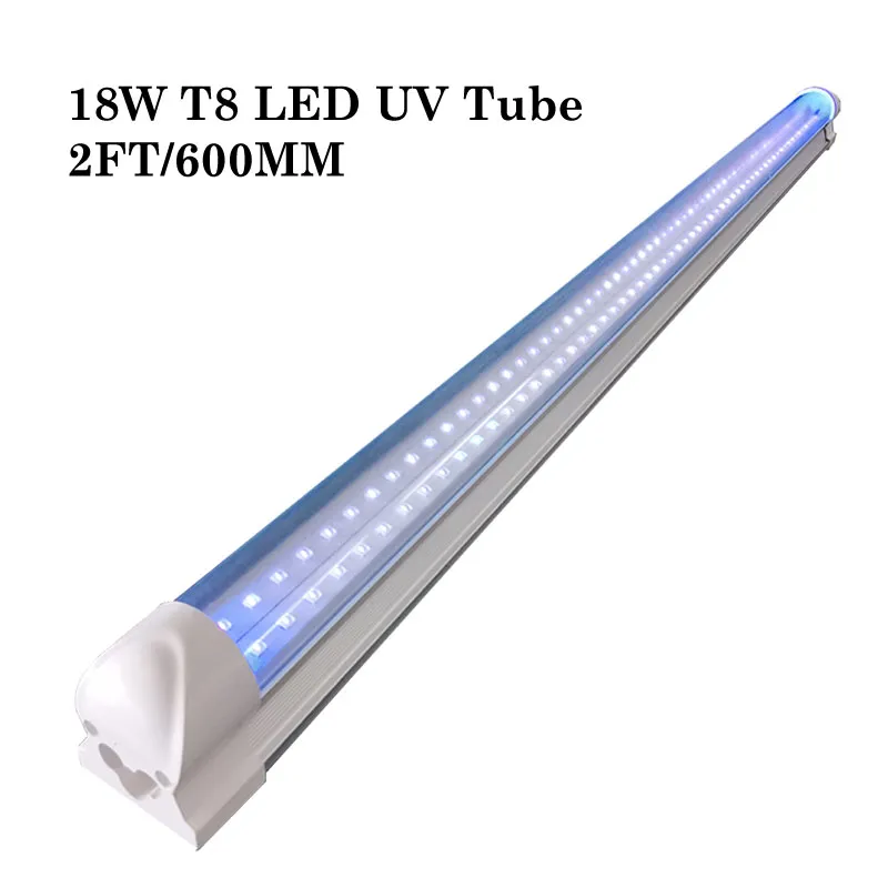 18W T8 Double Row LED UV Tube 365NM